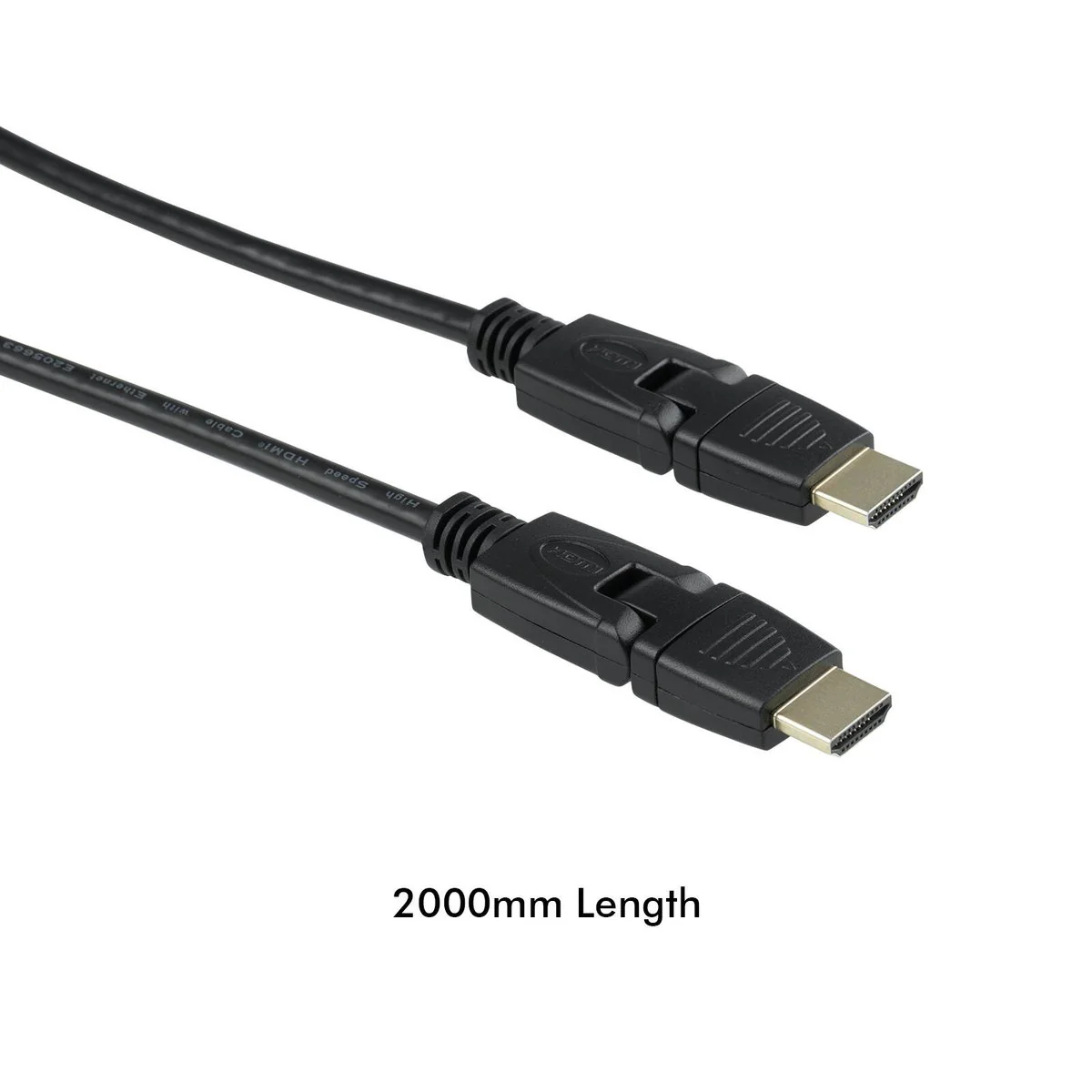 Antsig 2m HDMI Rotate Swivel Cable - Black - 4K Support - Easy Access - Image 5