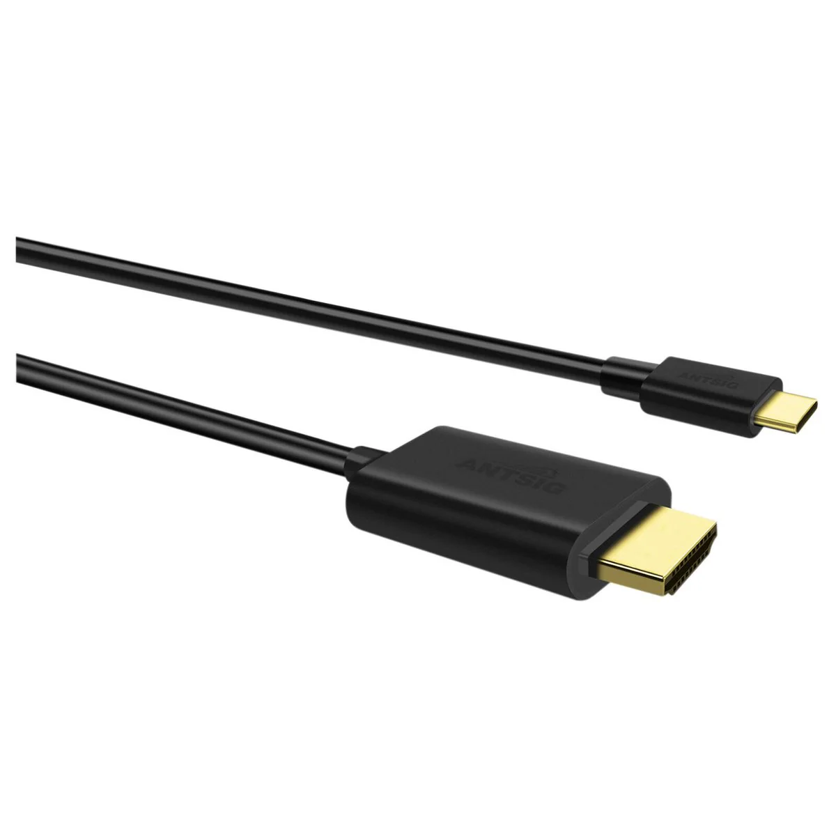 Antsig 2m USB-C to HDMI Lead - 4K 60Hz - Black - Gold Plated Connectors