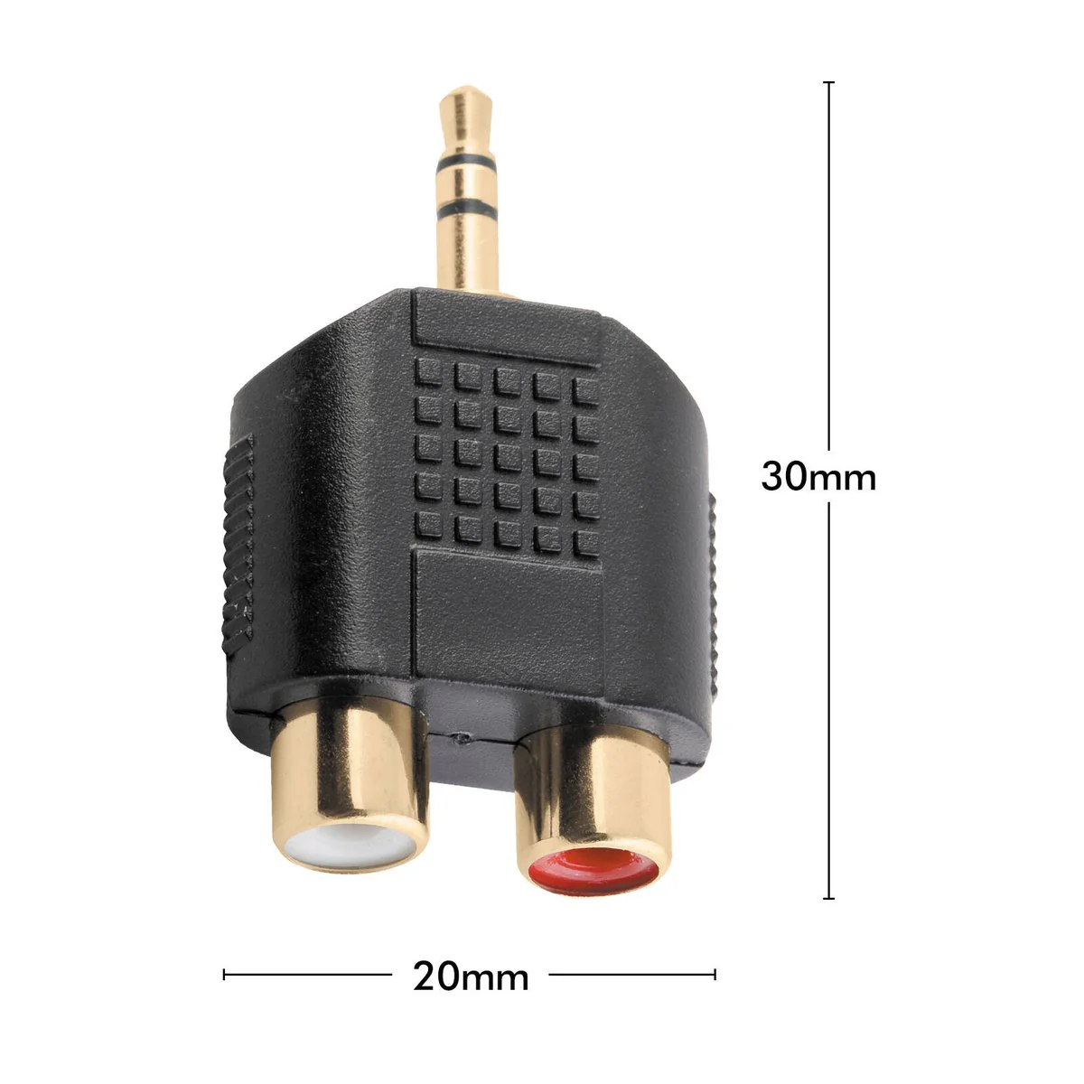 Antsig 3.5mm Plug Dual RCA Audio Adaptor - Bi-Directional - Compact - Image 4