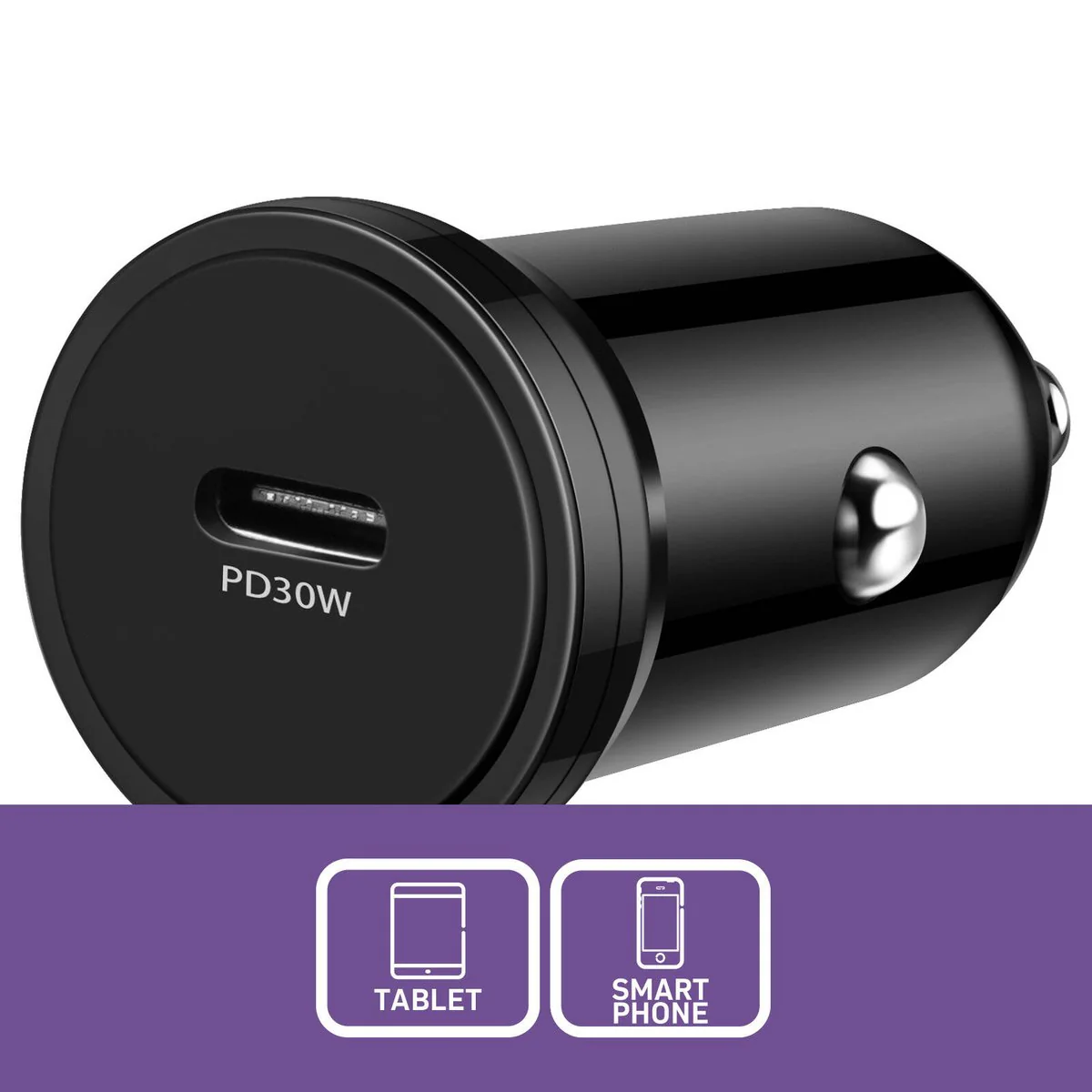 Antsig 30W USB-C Car Charger - Fast Charging - Durable Polycarbonate - 25mm x 70mm - Image 2