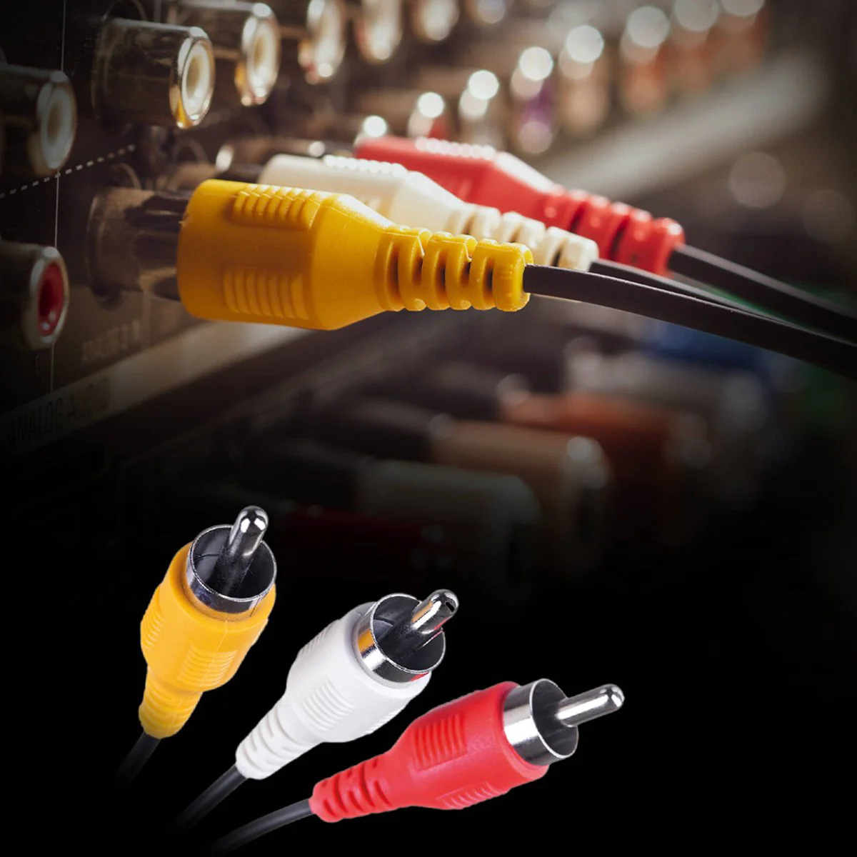 Antsig 3m Audio Visual Cable 3 RCA to 3 RCA - Durable Black PVC - 480i Video Output - Image 4