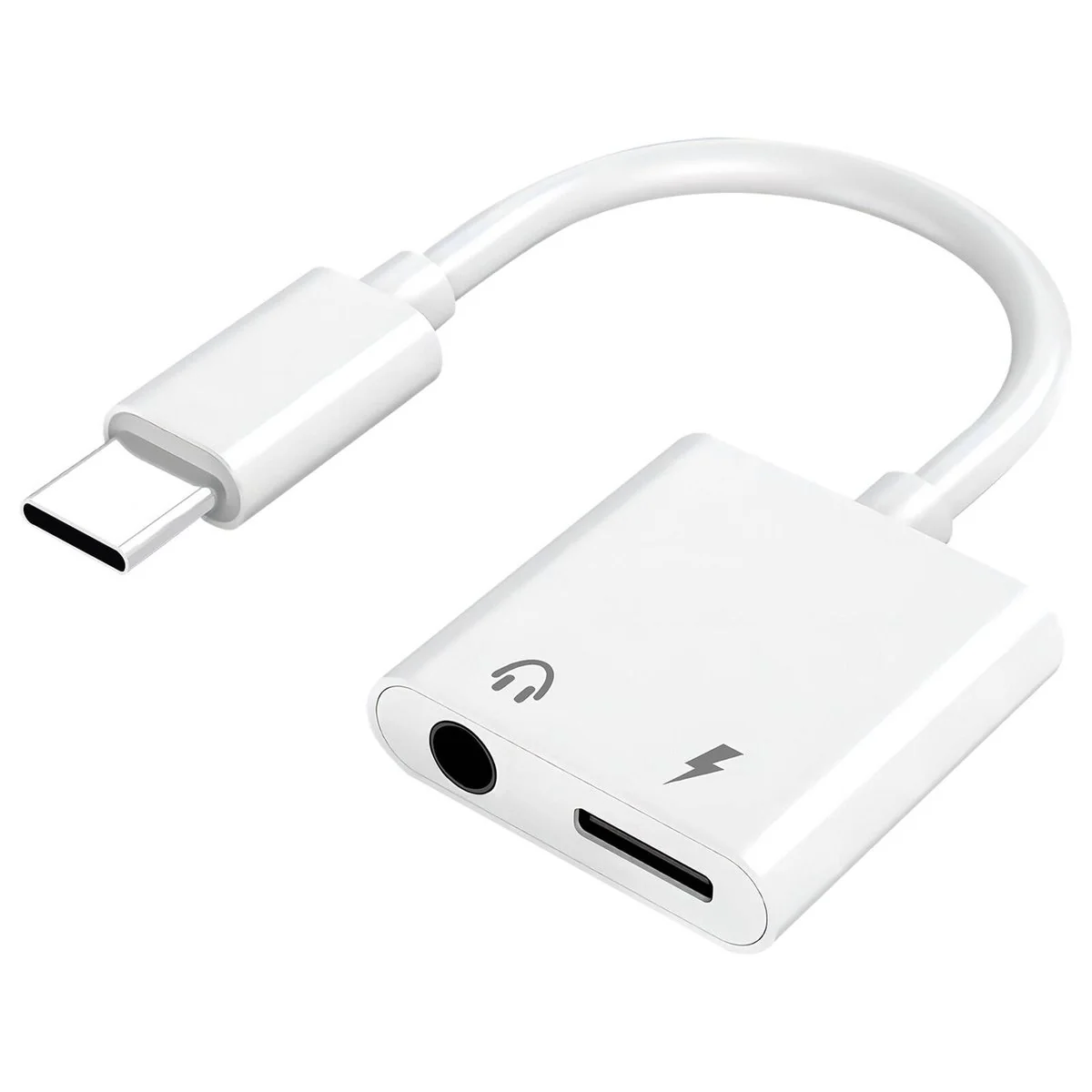 Antsig 60W USB-C Audio Adapter AP5761 - White - Fast Charging - Compact Design