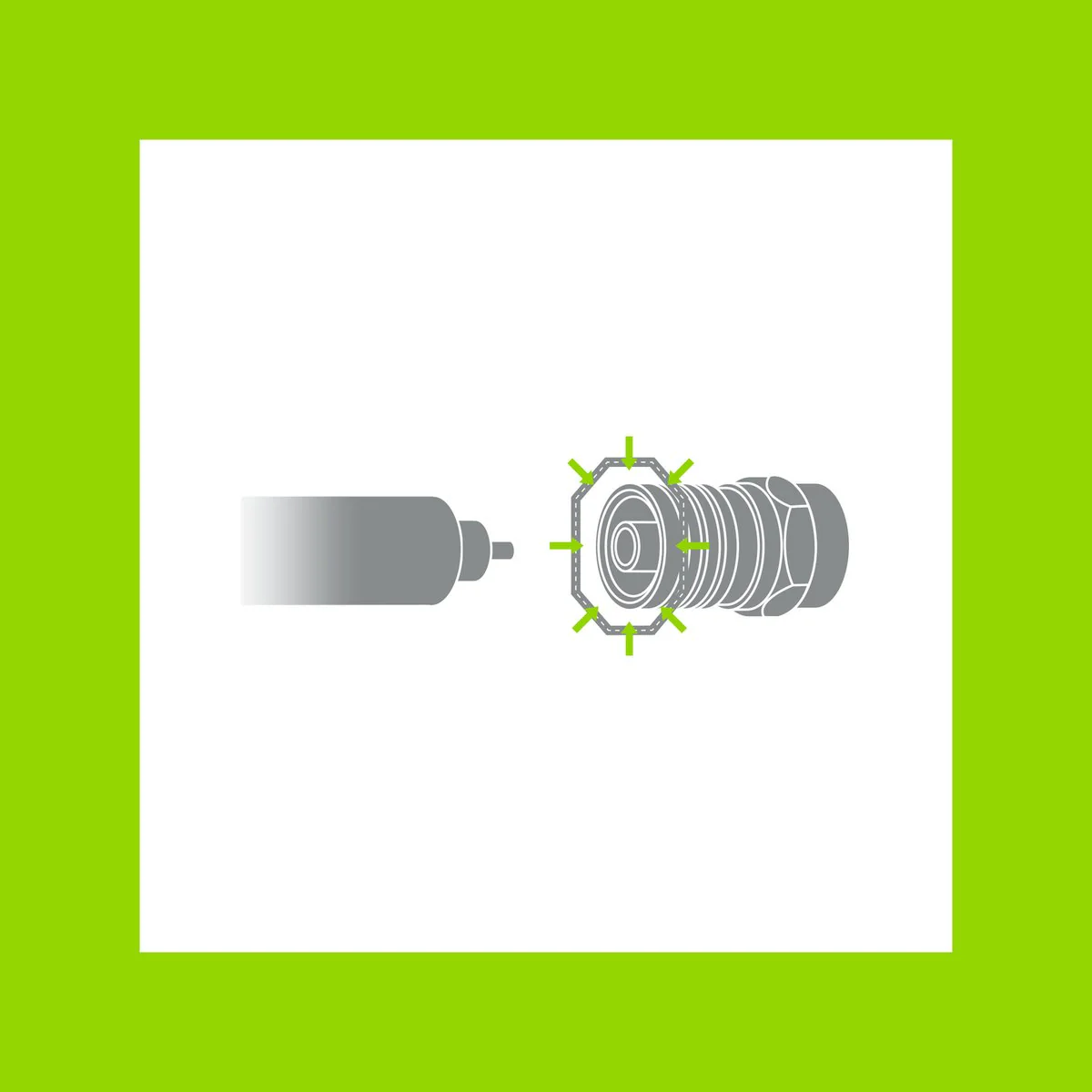 Antsig F59 Crimp Connector RG6 Cable Heavy Gauge - 5mm x 21mm - Reliable Coaxial Connection - Image 2