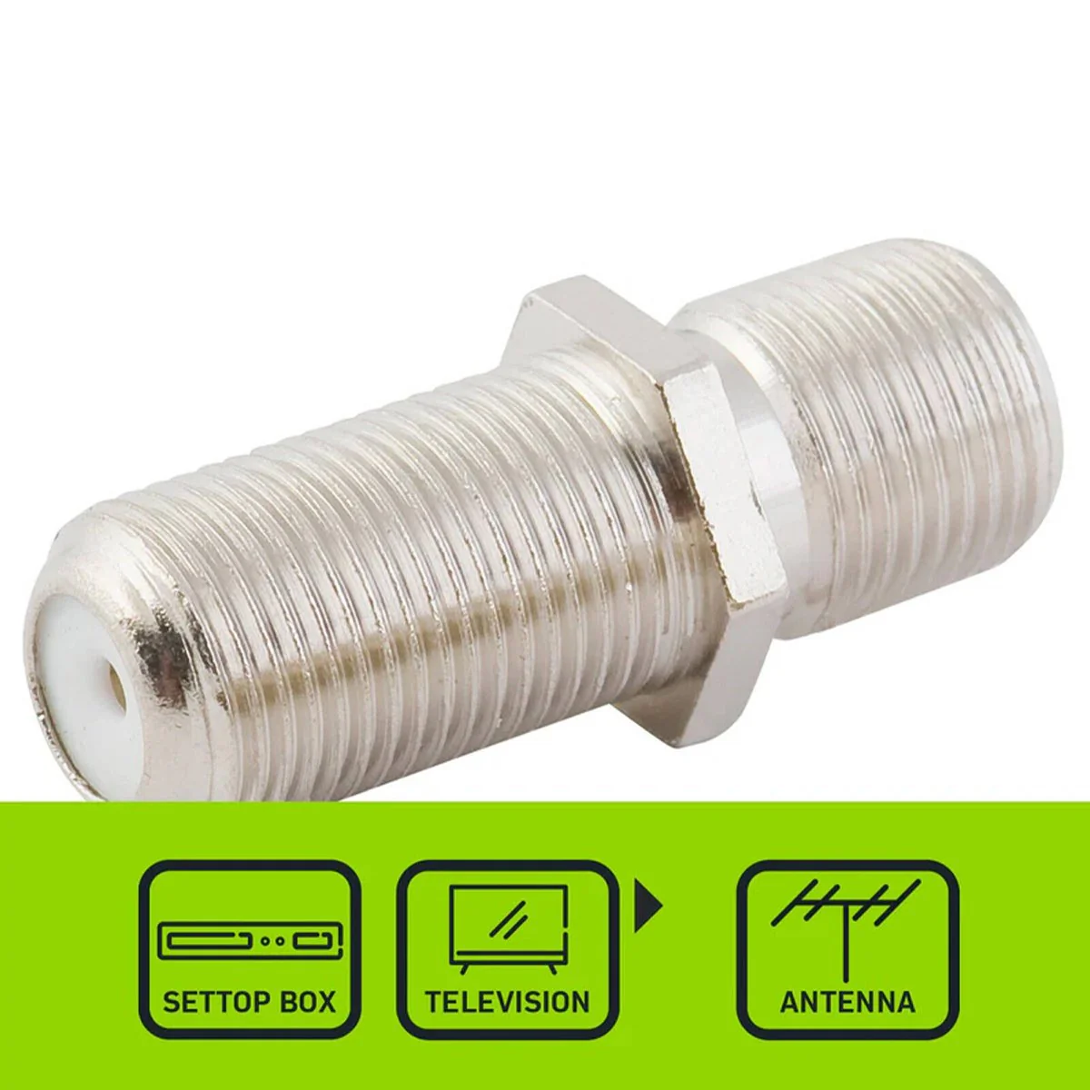 Antsig F81 Inline Joiner F Connector - 5mm x 20mm - Coaxial Cable Extension - Image 2