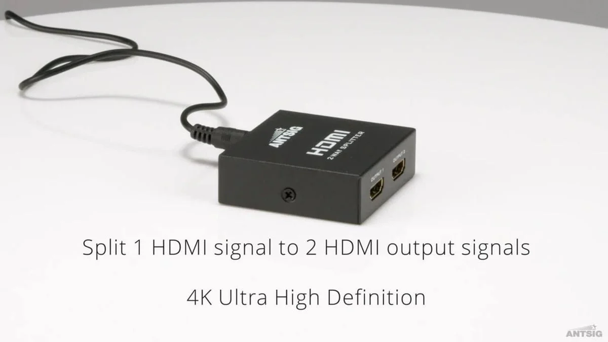 Antsig HDMI 2 Way Splitter - 1 Input to 2 Outputs - Metal - 4K Compatible - Image 5