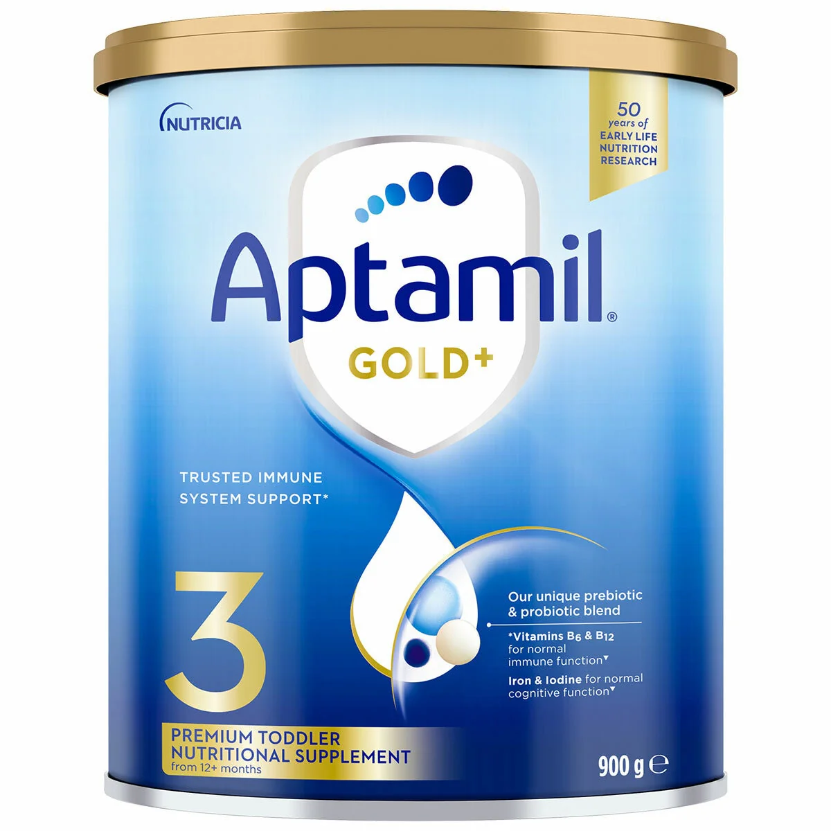 Aptamil Gold+ Stage 3 Toddler Formula 1 Year+ Gentle 3 x 900g - Image 2