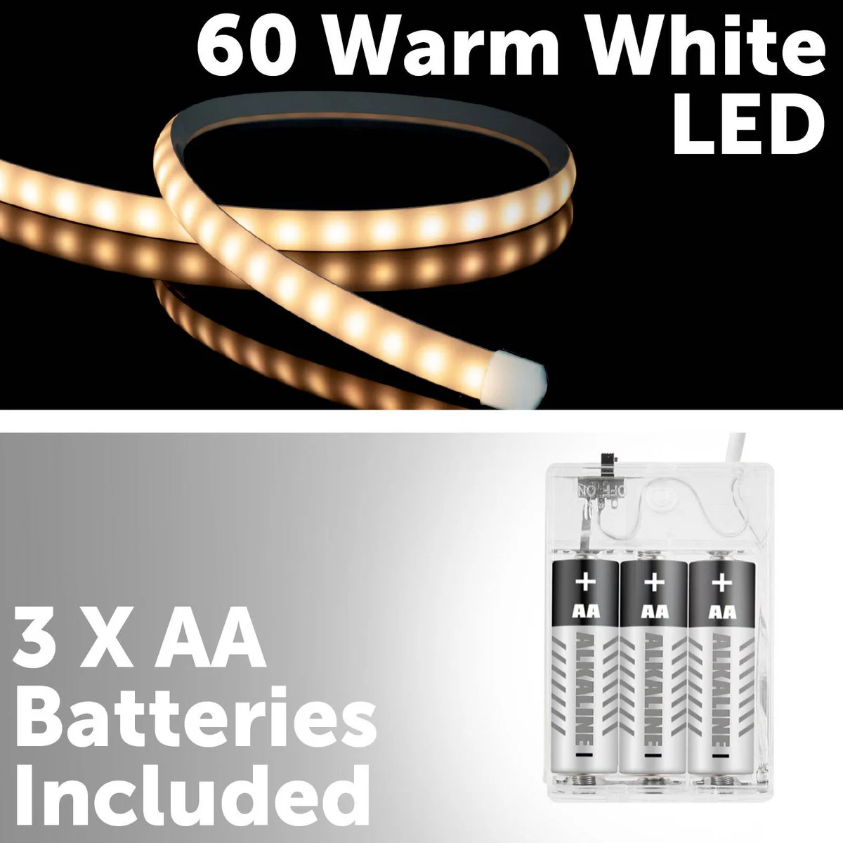 Arlec 1m Corner LED Strip Light - USB Powered - Warm White - Indoor Use - Image 3