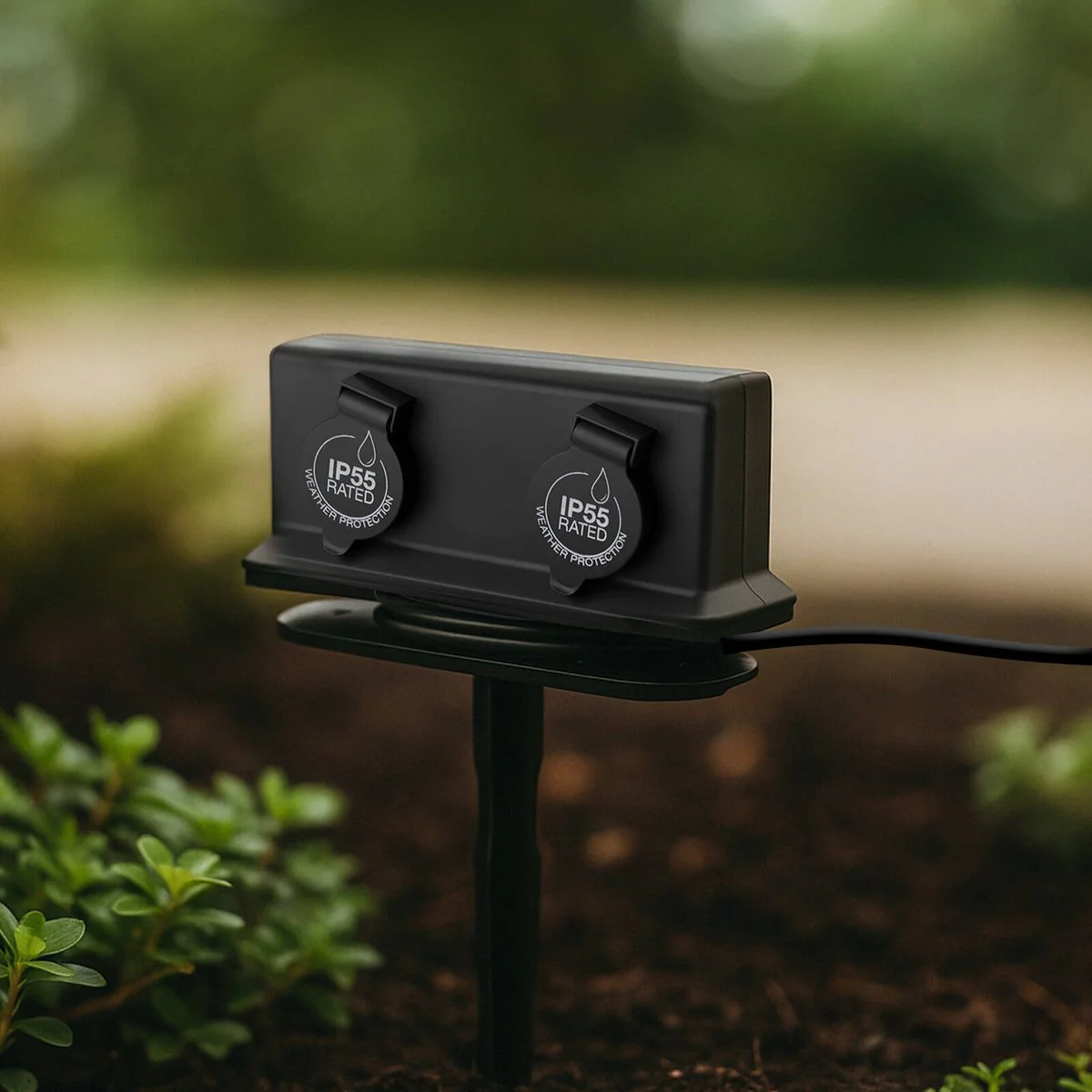 Arlec 2 Outlet Outdoor Powerboard 1.8m - Dark Grey - Weatherproof - Image 4