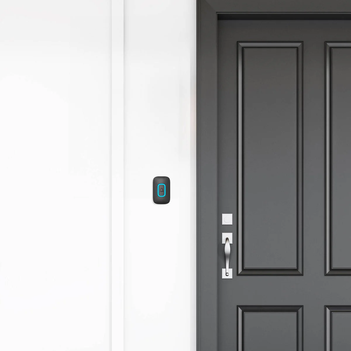 Arlec 200m Rechargeable Wireless Door Chime - Speaker - RGB LED - Black - Image 3