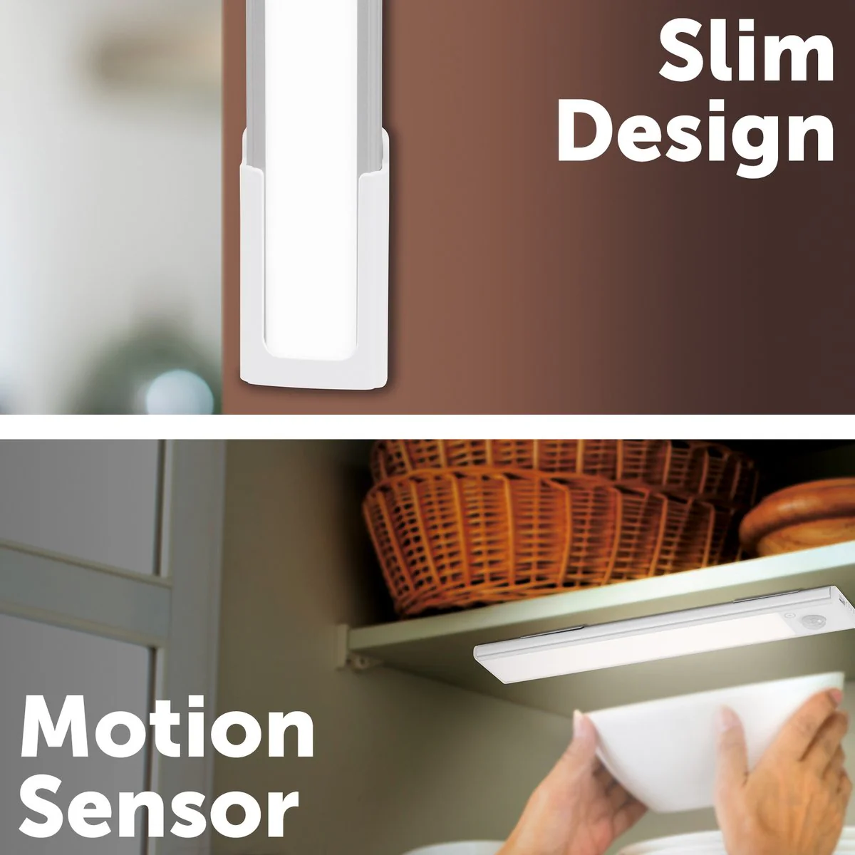 Arlec 20cm CCT Sensor Bar Light - Rechargeable - Motion Activated - White - Image 3