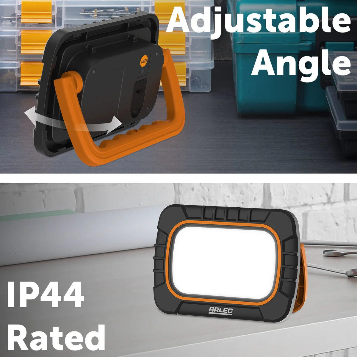Arlec 20W LED Rechargeable Work Light AWL2314 - 2000 Lumens - 7 Hour Runtime - Image 4