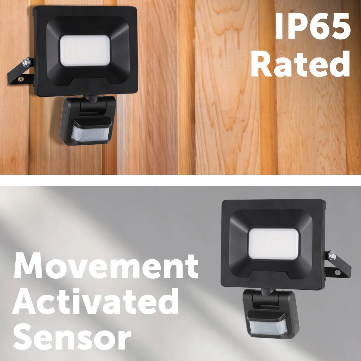Arlec 20W LED Security Floodlight - 1700 Lumens - Aluminium - PIR Sensor - Image 2