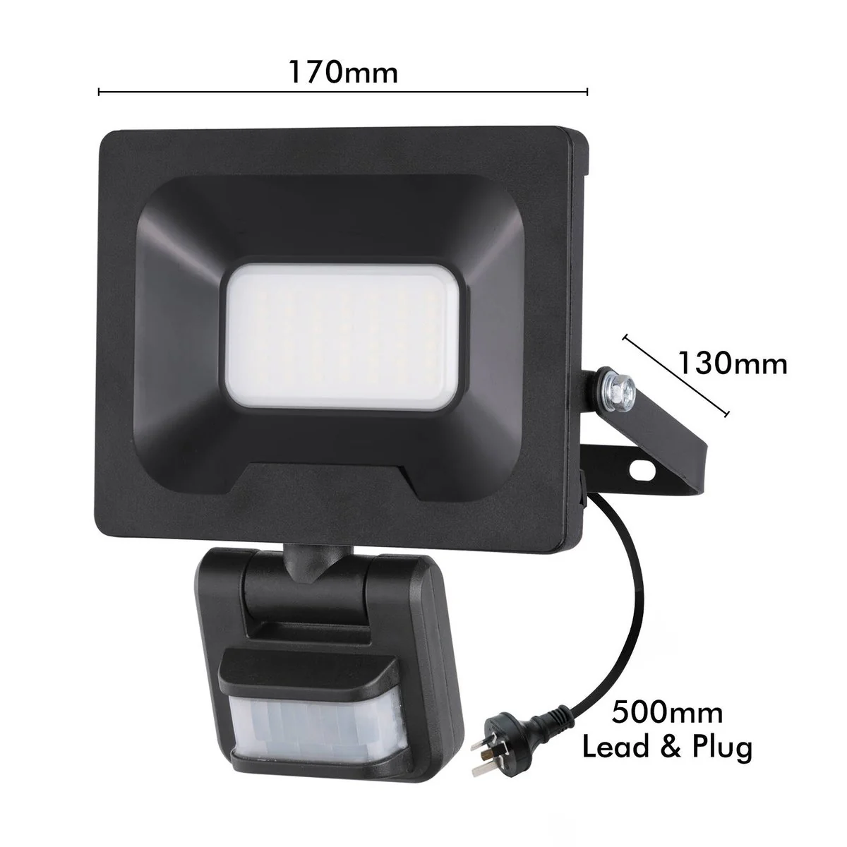 Arlec 20W LED Security Floodlight - 1700 Lumens - Aluminium - PIR Sensor - Image 4