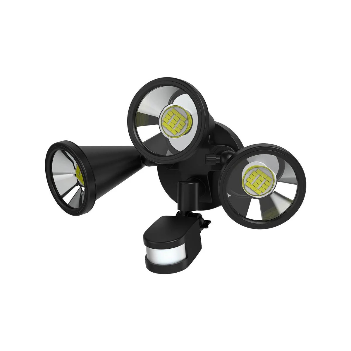 Arlec 30W Triple Head LED Security Flood Light - 2700 Lumens - PIR Sensor - IP54