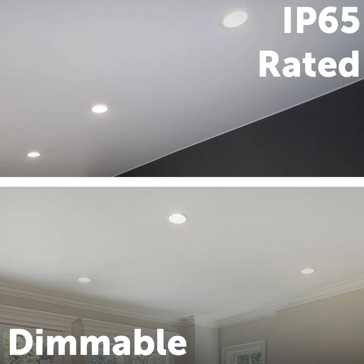 Arlec 7W Dimmable LED Downlight - 70mm - IP65 - Tri-Colour - White - Image 3