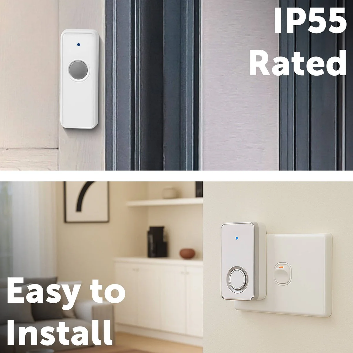 Arlec 80m Plug in Wireless Door Chime - White - 38 Selectable Tones - Image 4