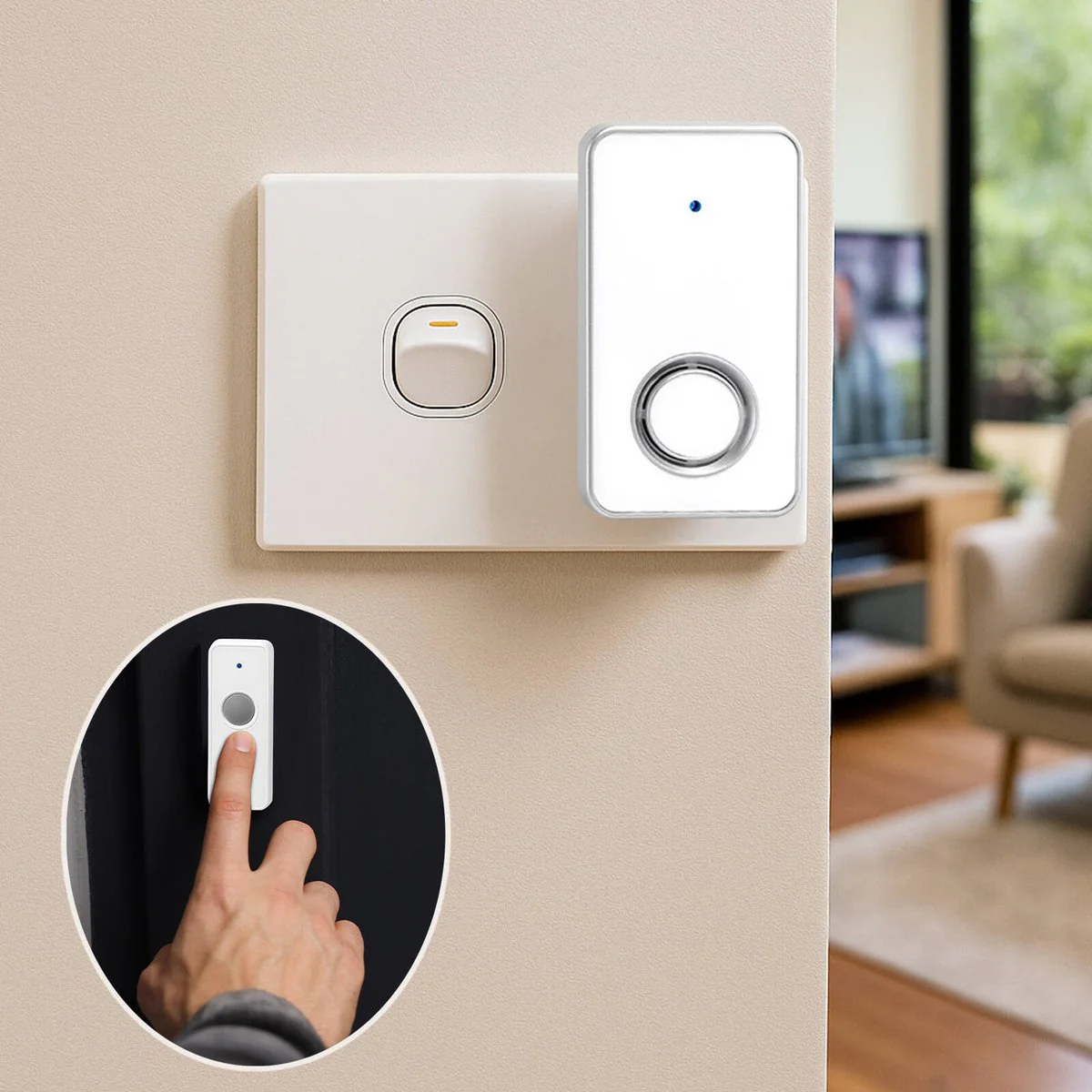 Arlec 80m Plug in Wireless Door Chime - White - 38 Selectable Tones - Image 5