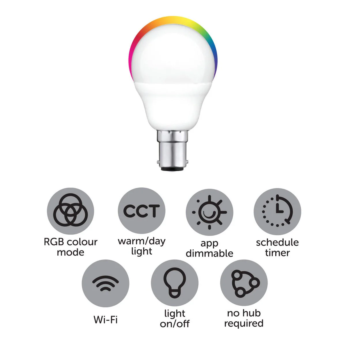 Arlec B15 LED Globe 5.5W 470lm RGB Colour Mode - Smart Home Automation - Image 5