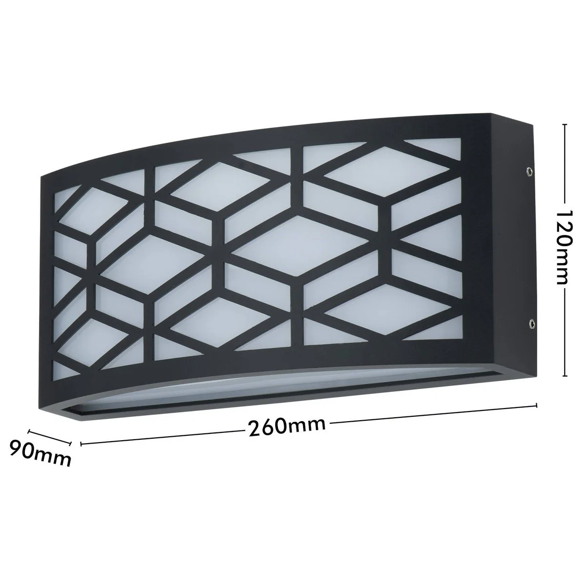 Arlec Burly LED Bunker Light - 10W - 600 Lumen - IP44 Water Resistant - Matte Black - Image 5