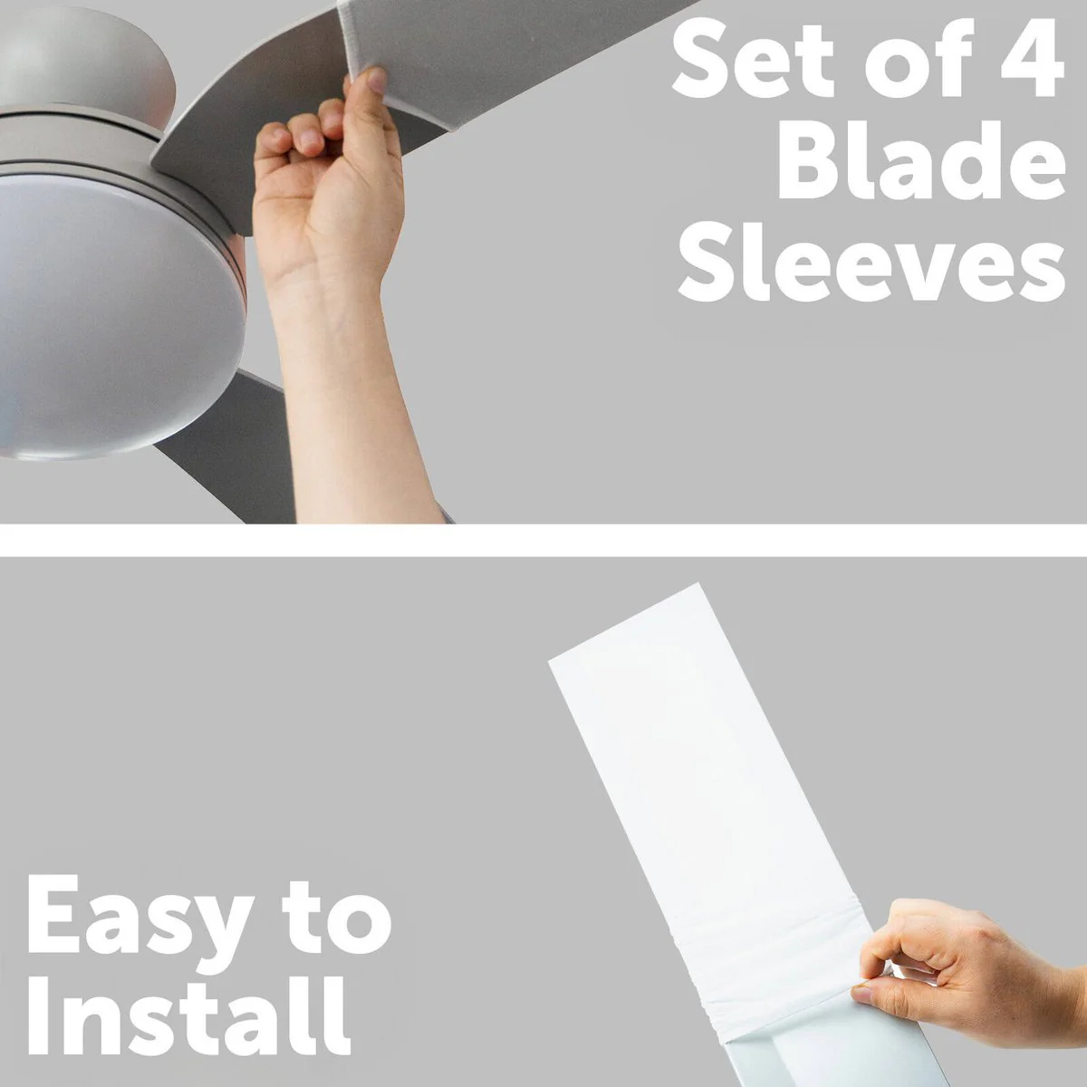 Arlec Ceiling Fan Blade Sleeve - 4 Pack - Nylon - Washable - Image 3