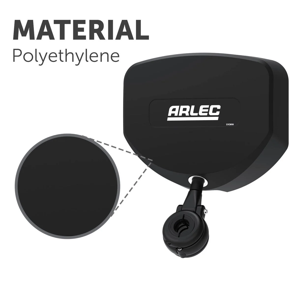 Arlec EV Charging Cable Retractor - 200mm x 200mm x 80mm - Black - Space-Saving Design - Image 3