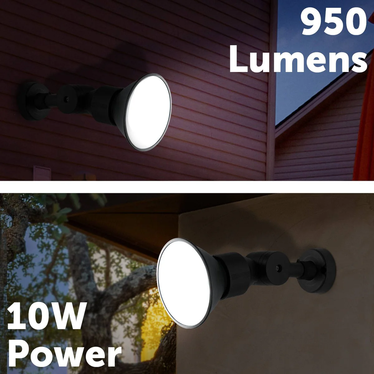 Arlec 10W LED Fixed Floodlight - 950 Lumens - IP44 Weather-Proof - Black & Grey - Image 2