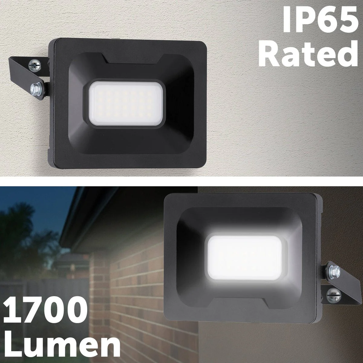Arlec LED Security Floodlight - 20W - Aluminium - Weather Resistant - Image 2
