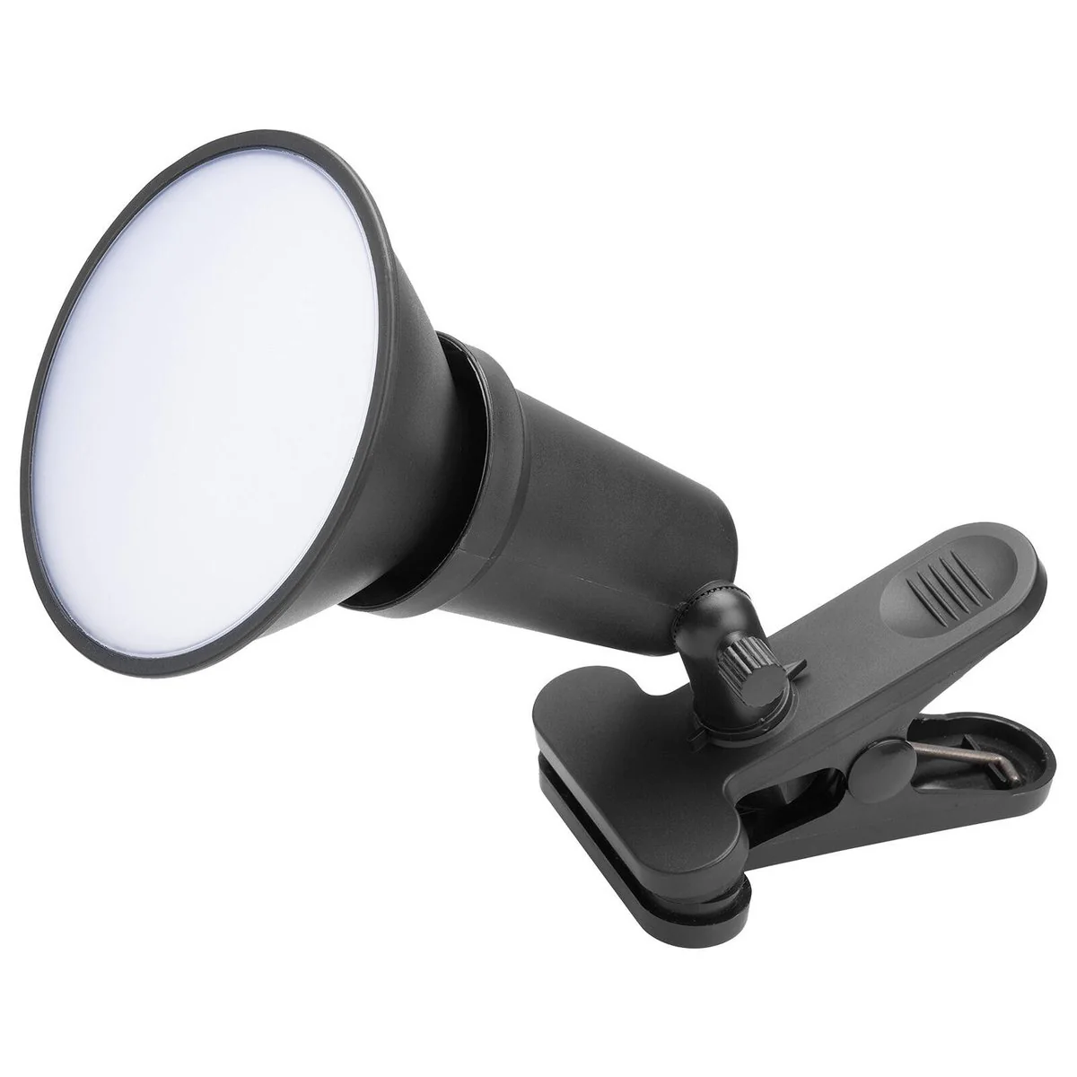 Arlec 15W DIY Portable LED Floodlight with Clamp - 1600 Lumens - Black/Grey