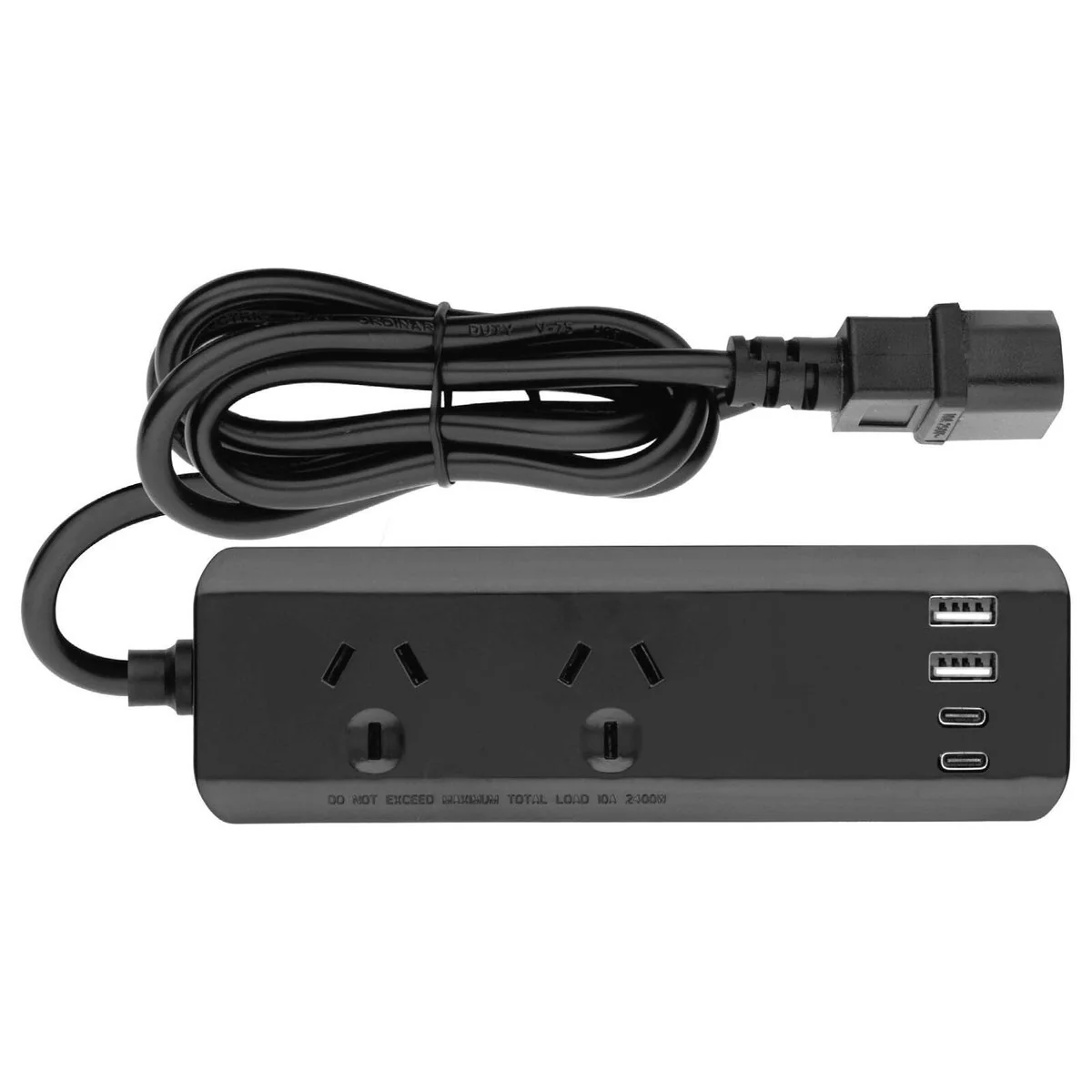 Arlec Powerboard Travel Adaptor Kit - 2 Outlets - PD30W USB C - Black - Image 2
