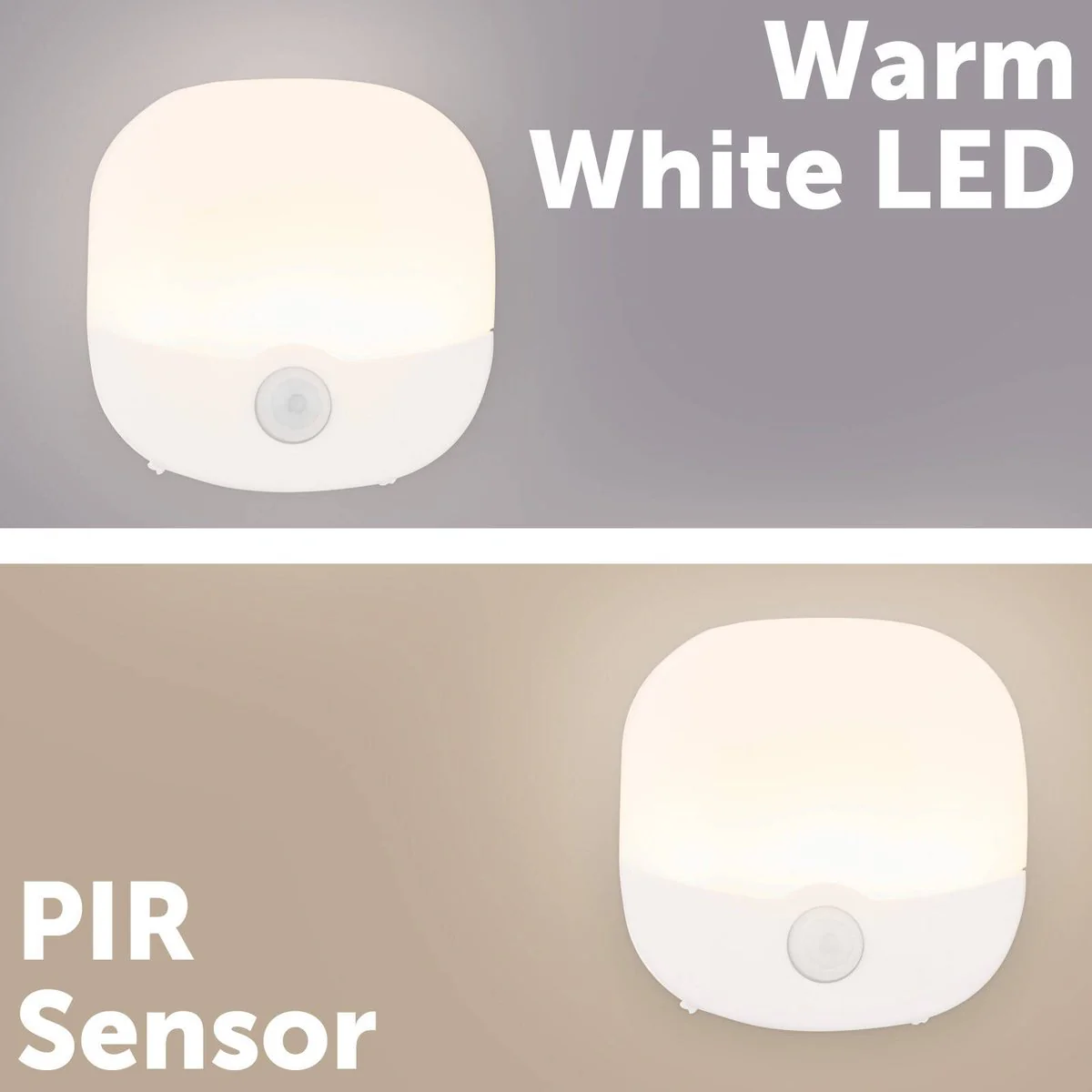 Arlec Rechargeable Motion Square Night Light - 67 x 22mm - White - Linkable - Image 5