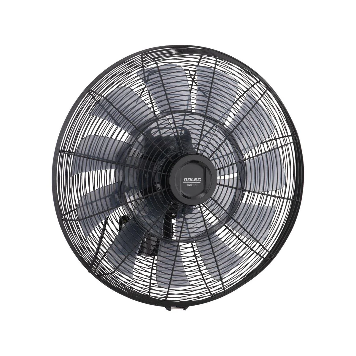 Arlec 45cm Grid Connect Smart DC Wall Fan - Black - 6 Speed Settings