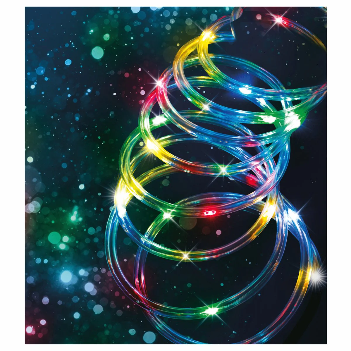 Arlec 10m Coloured Solar Powered Thin LED Rope Light - 100 LEDs - PVC - Image 4
