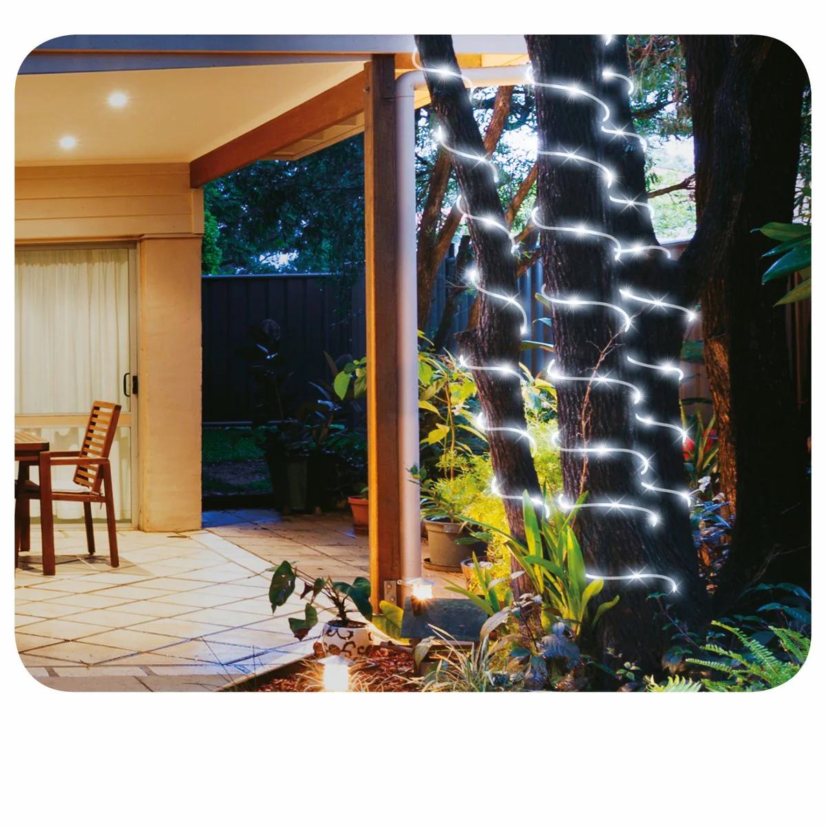 Arlec 10m Cool White Solar Powered Thin LED Rope Light - 100 LEDs - Image 4