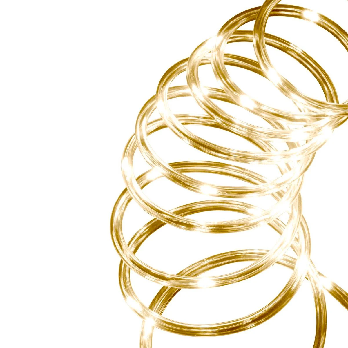 Arlec 10m Warm White Solar Powered Thin LED Rope Light - 100 LEDs