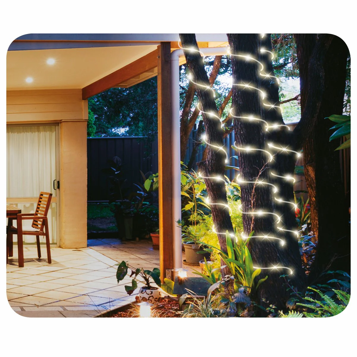 Arlec 10m Warm White Solar Powered Thin LED Rope Light - 100 LEDs - Image 4