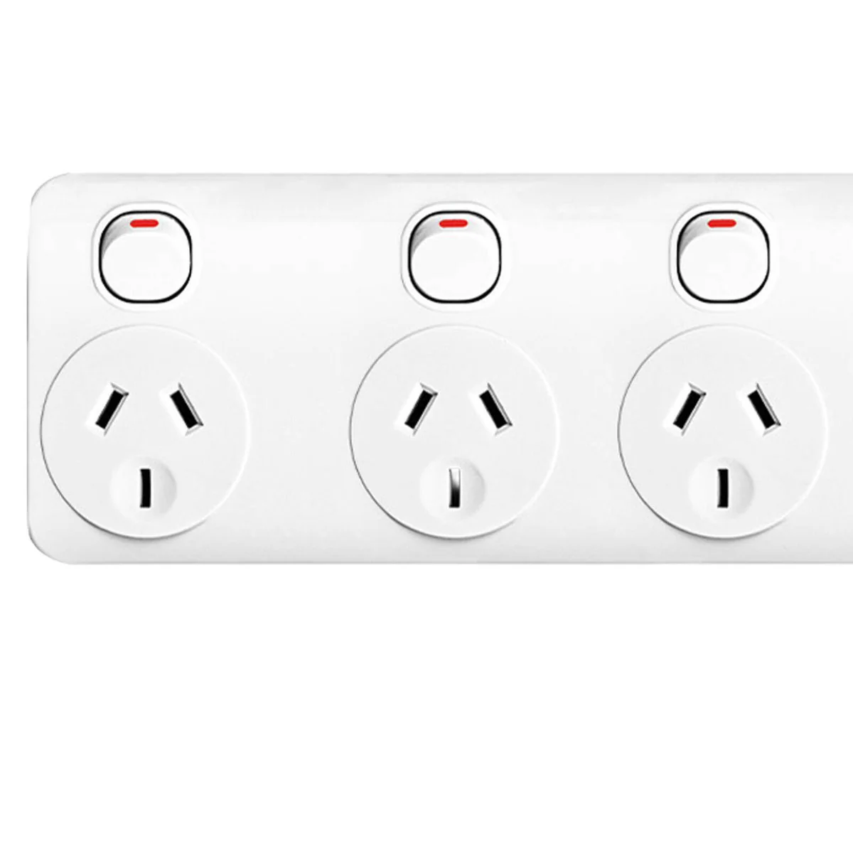 Arlec White 6 Outlet Powerboard 1.8m - Individually Switched - Overload Protection - Image 2