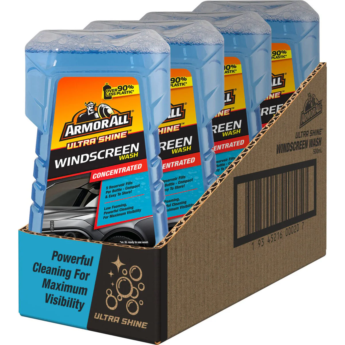 ArmorAll Windscreen Wash Concentrate 500ml - Low Foaming - Streak-Free - Image 4