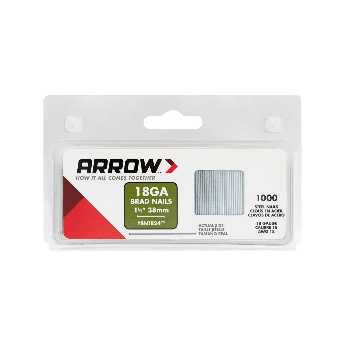 Arrow Brad Nails - 38mm - Steel - Durable for Trim and Moulding