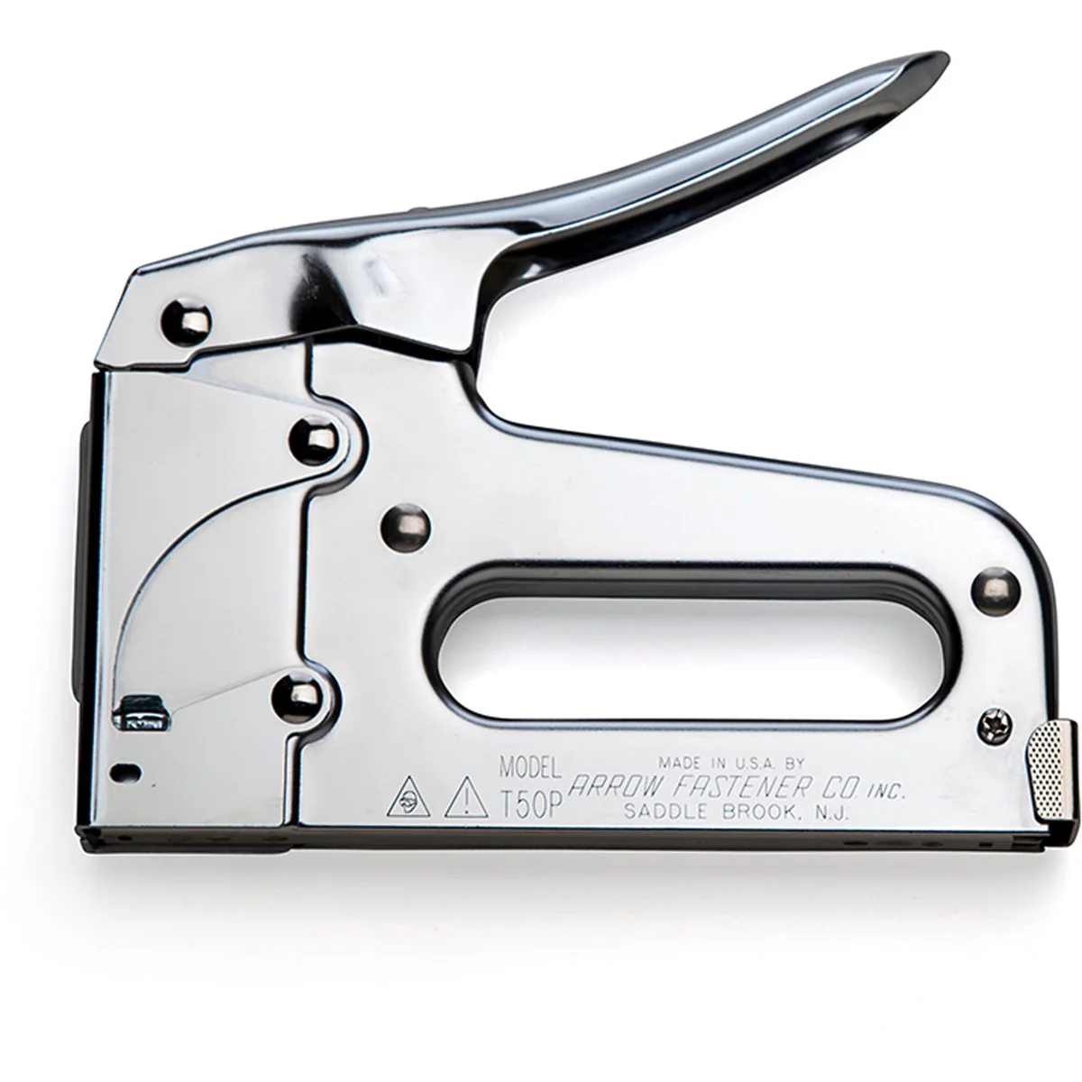 Arrow T50 Heavy Duty Staple Gun - All Steel - Chrome - 178mm x 216mm x 38mm - Image 2