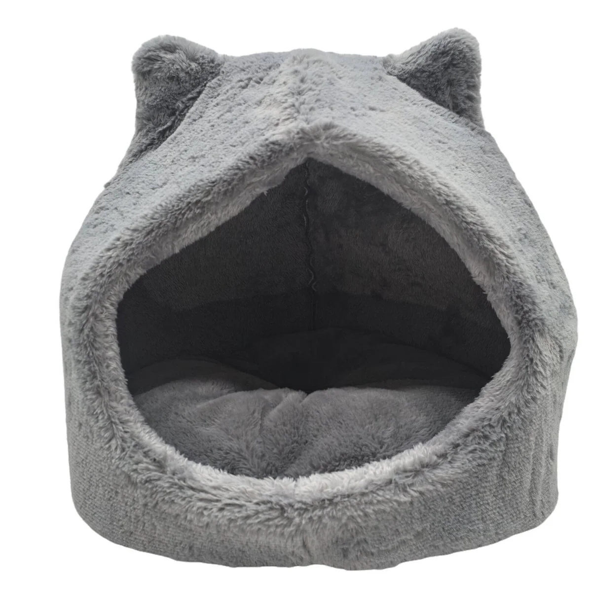 Art Bob Cat Bed Cave 40cm - Grey - Soft & Secure Design
