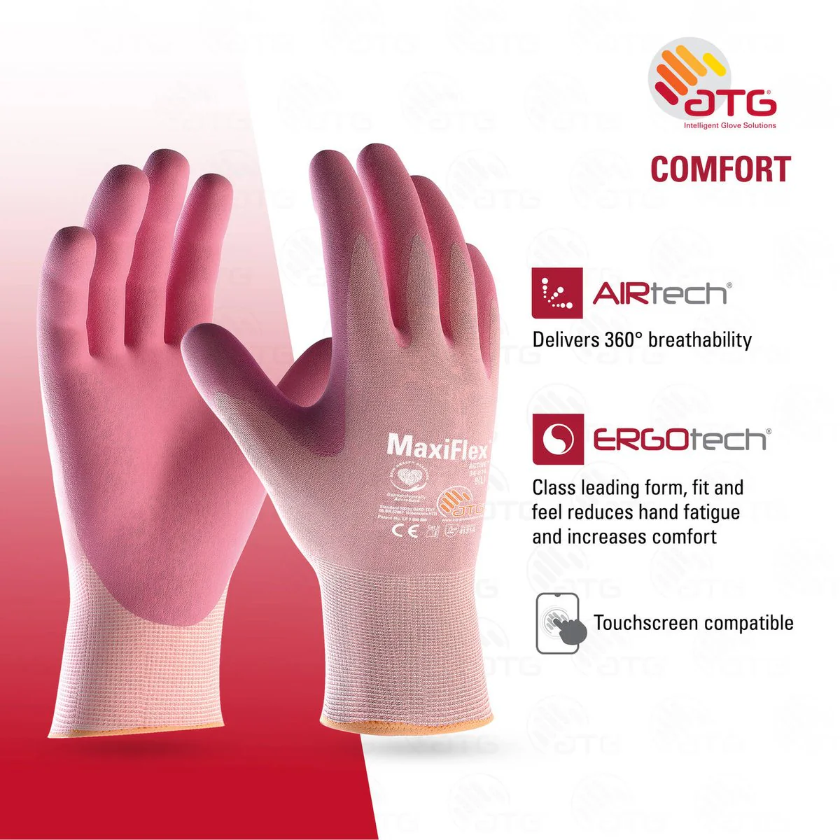ATG Medium Maxiflex Active Glove - Precision Handling - 100mm x 240mm - Durable - Image 4