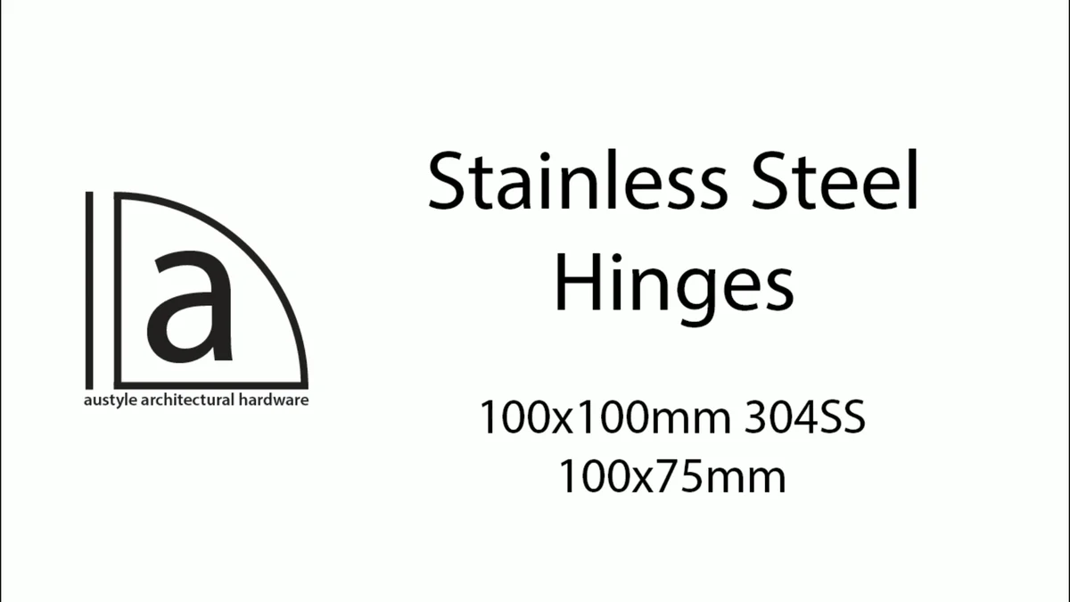 Austyle Fire Rated Fixed Pin Hinge - 100mm x 100mm x 2.5mm - Polished Stainless Steel - 1 Pack - Image 3