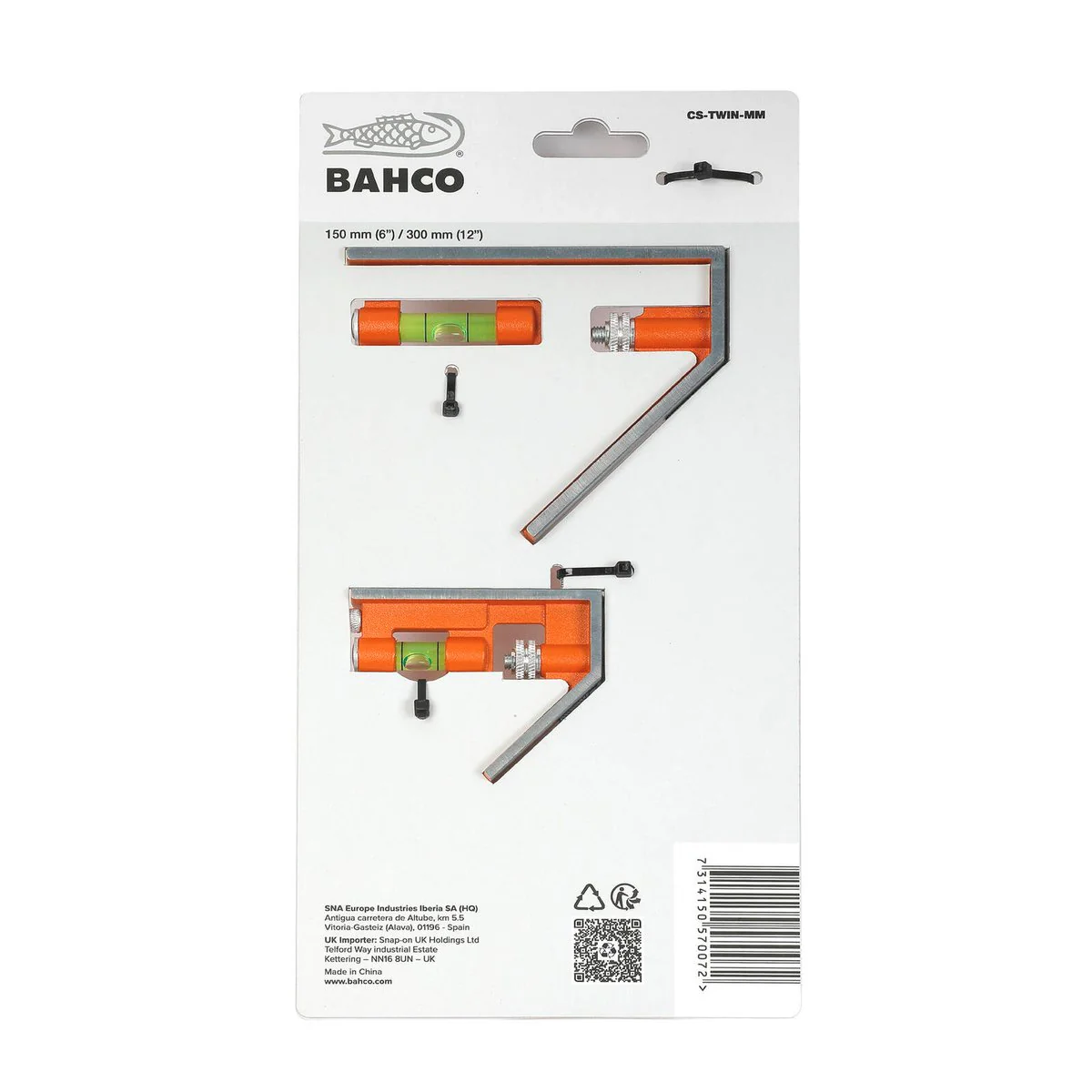 Bahco Sliding Combination Squares Twin Pack - 150mm & 300mm - Accurate Marking - Image 3