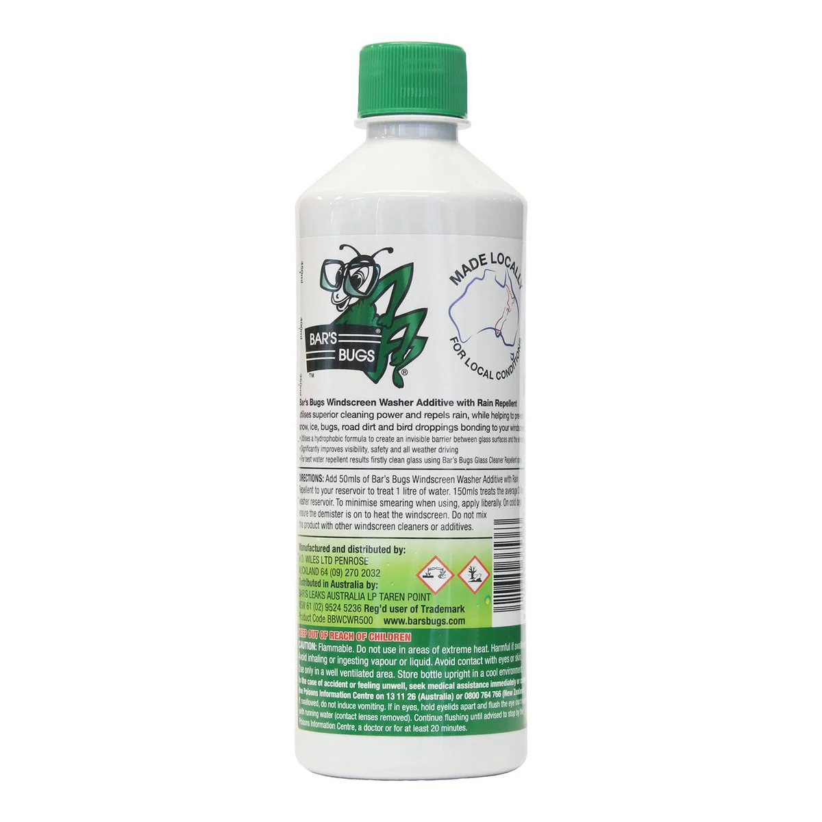 Bar S Bugs Windscreen Cleaner 500ml - Concentrated Rain Repellant - Clear - Image 4