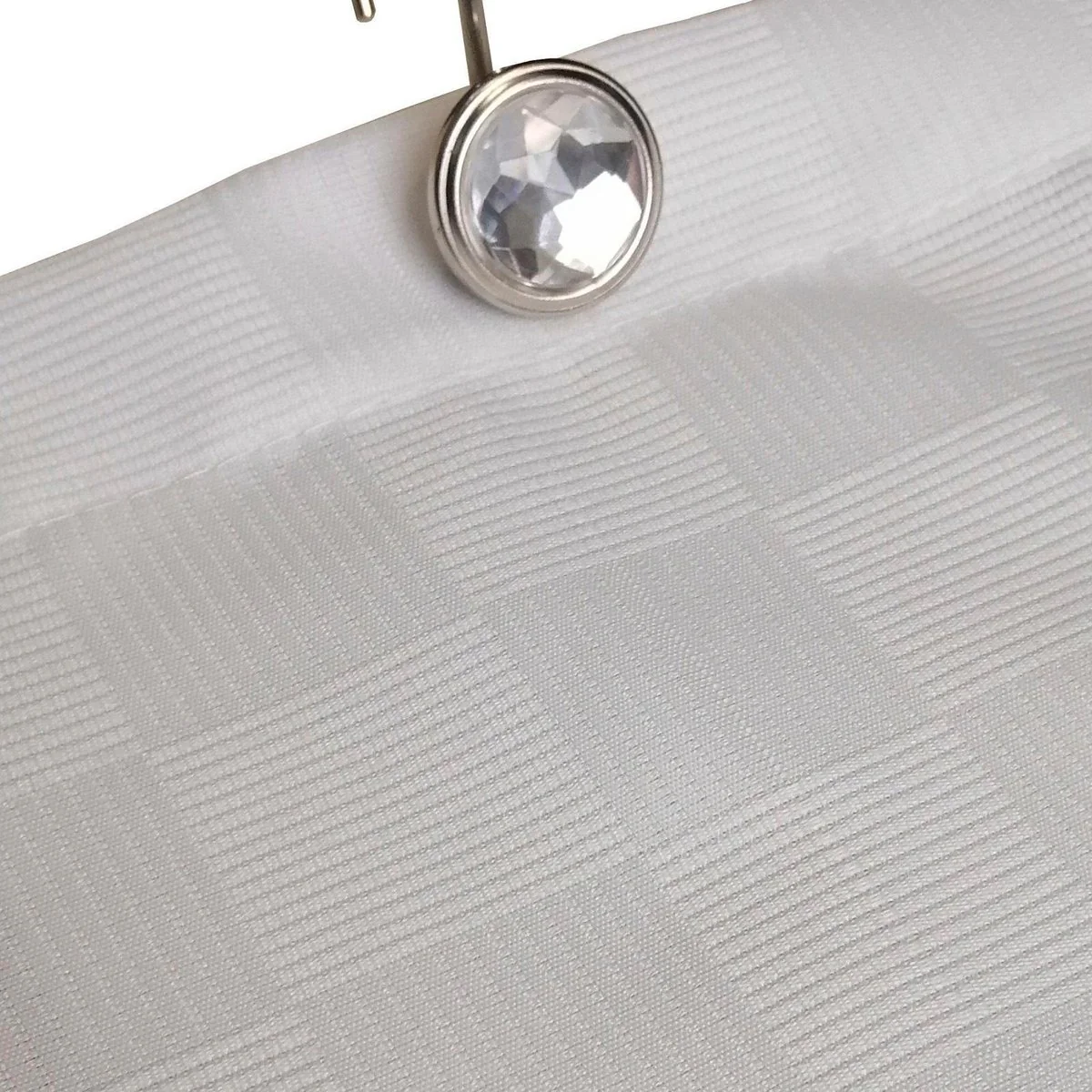 Barelli Checkerboard Jacquard Shower Curtain 180cm x 180cm - Image 3