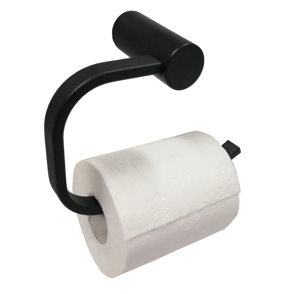 Barelli Matte Black Ambiente Single Toilet Roll Holder - 1 Roll - 90mm x 145mm - Image 2