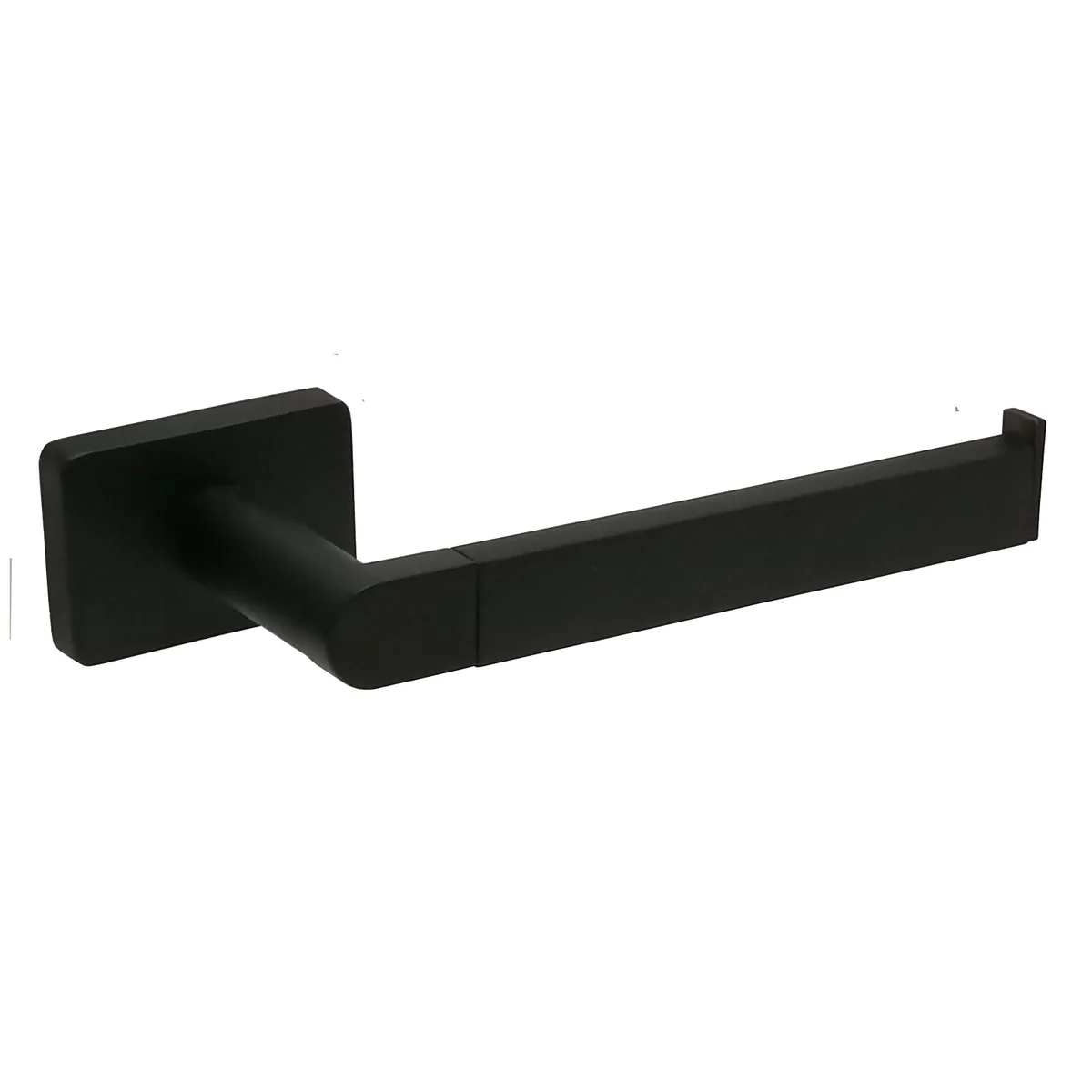 Barelli Matte Black Rigoni Single Toilet Roll Holder - 180mm x 42mm x 70mm