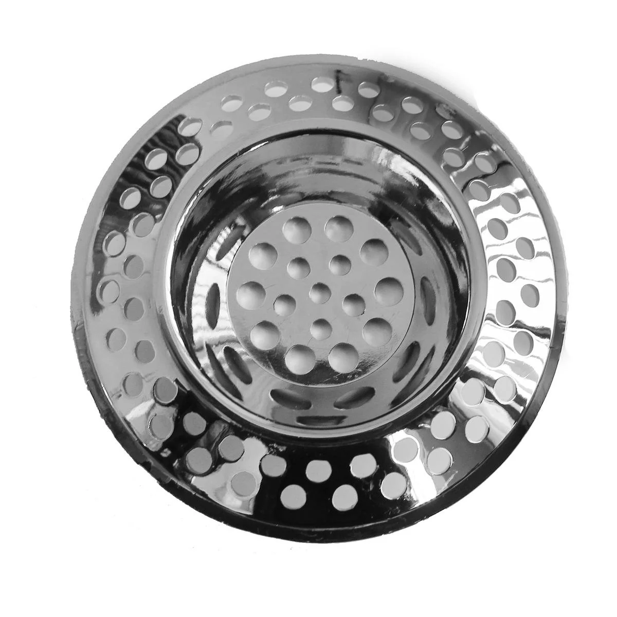 Basin Accessory Hair Strainer - 67mm - Plastic with Chrome - Easy Install