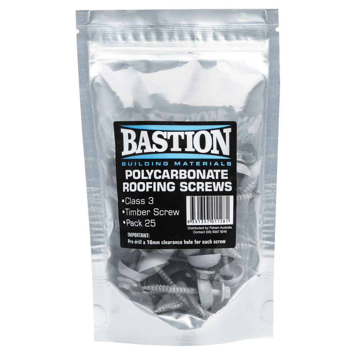 Bastion Roofing Screws - 25 Pack - Metal - Zinc Coated