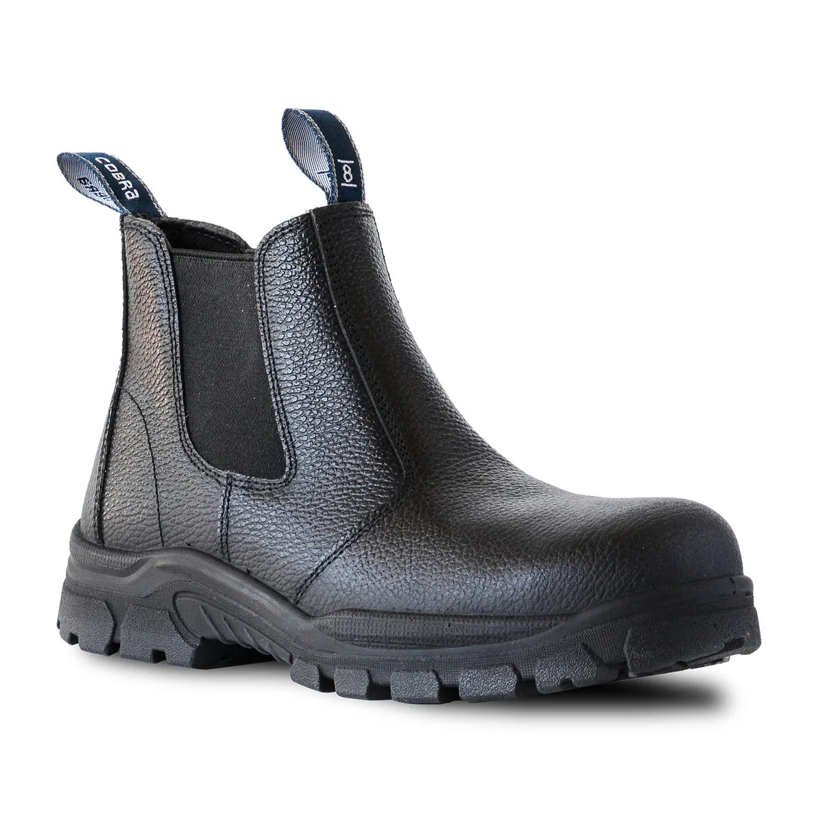 Bata Industrials Black Cobra Leather Safety Boot Size 12 - Steel Toe - Oil Resistant